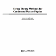 String Theory Methods for Condensed Matter Physics