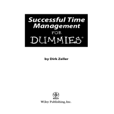 Successful Time Management For Dummies Successful Time Management For Dummies